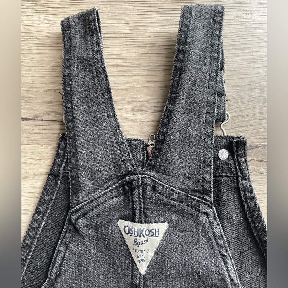 OshKosh | Denim Jumper | Overall Skirt | Skirtall | Faded Black Wash | Girls 8 - Picture 11 of 11
